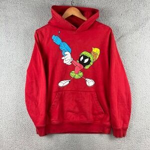 AKA Also Known As x Looney Tunes Hoodie Mens Small Red Marvin The Martian -flaws